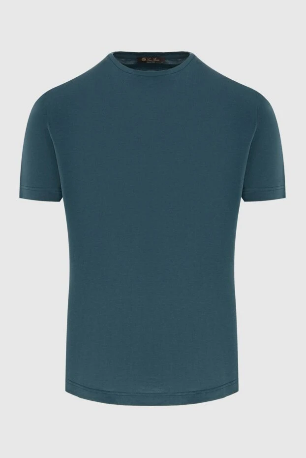 Loro Piana man silk and cotton t-shirt green for men купить с ценами и фото 173000 - photo 1