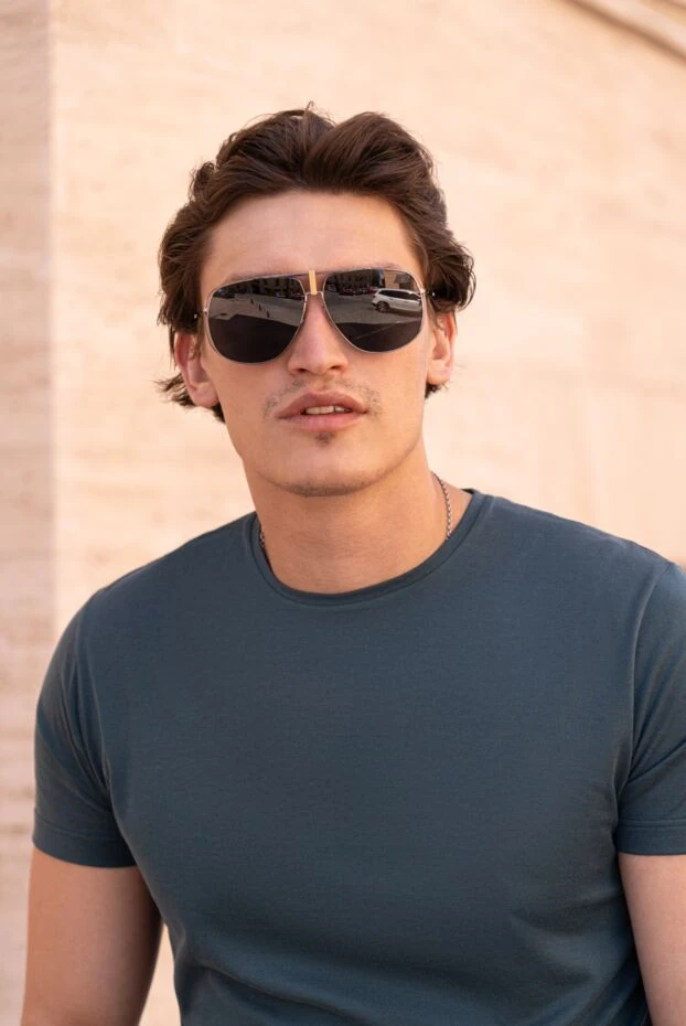 Loro Piana тегіс жейдеден тігілген кәдімгі теңіз жасыл түсті футболка
 173000 - фото 3