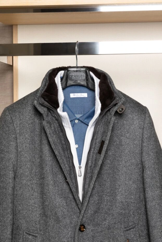 Loro Piana men's deluxe shirt in deep blue with a pocket on the chest
173003 - photo 2