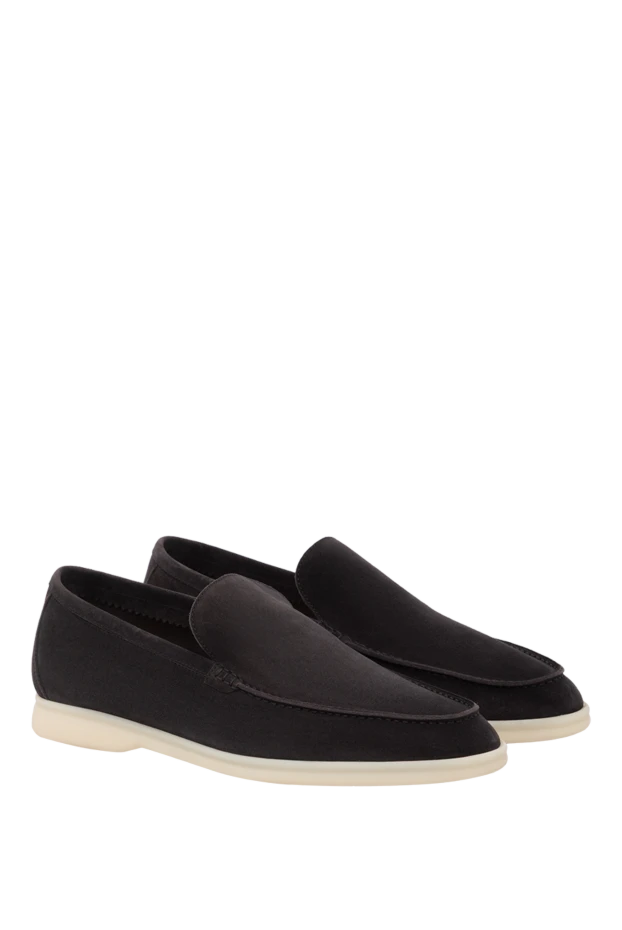 Loro Piana summer walking moccasins made of suede black with logo

 173024 - photo 3
