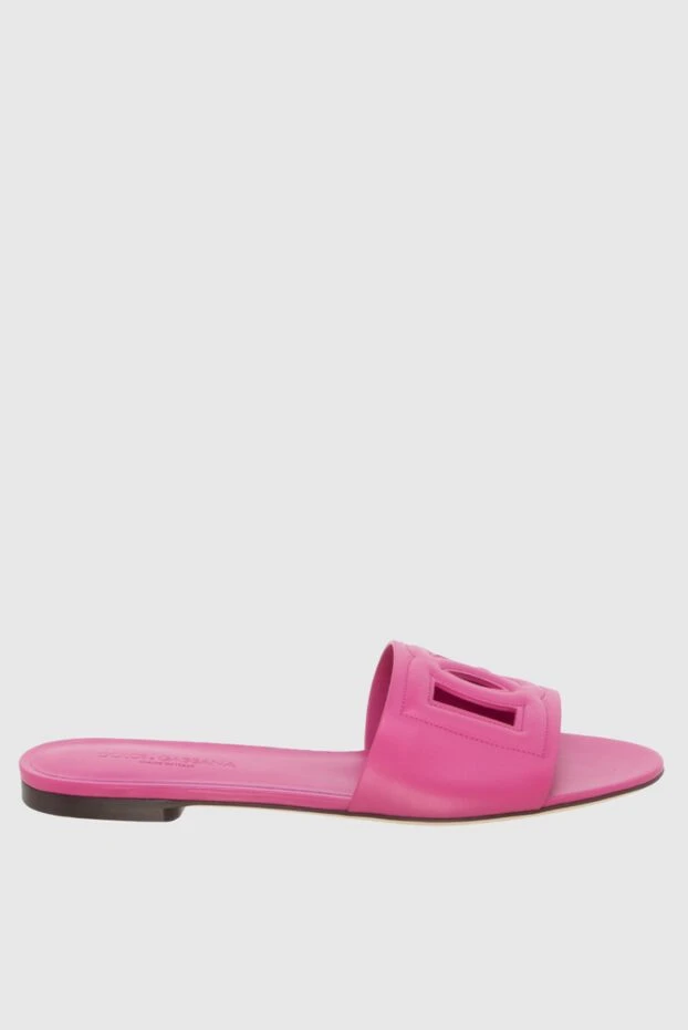 Dolce & Gabbana woman pink leather flip-flops for women купить с ценами и фото 173036 - photo 1