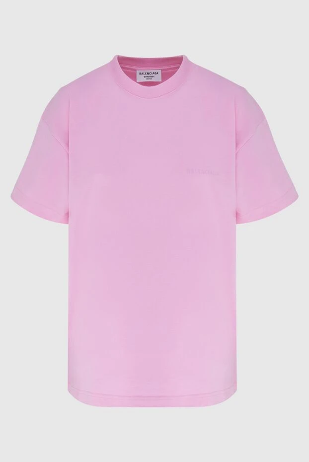 Balenciaga woman pink cotton t-shirt for women купить с ценами и фото 173095 - photo 1