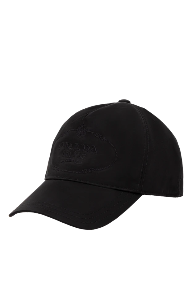 Prada кепка женская черная с вышитым логотипом 173105 - фото 3