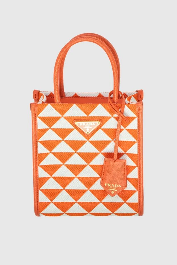 Prada woman orange textile bag for women купить с ценами и фото 173108 - photo 1