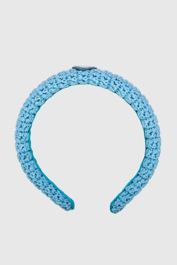 Prada повязка для волос голубая женская 173112 - фото 3