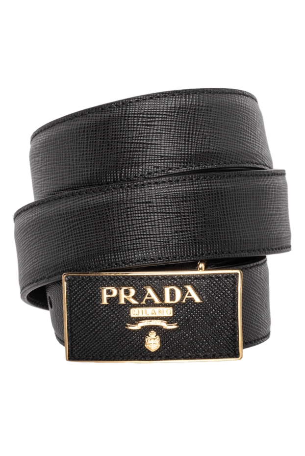 Prada Әйелдер қара әйелдер былғары белбеуі купить с ценами и фото 173117 - фото 1