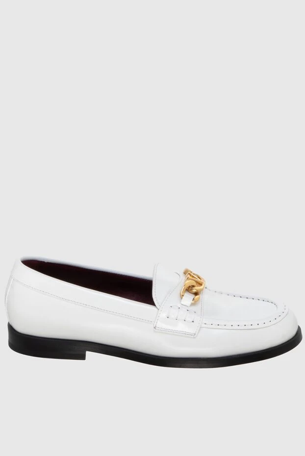 Valentino woman white leather loafers for women купить с ценами и фото 173141 - photo 1