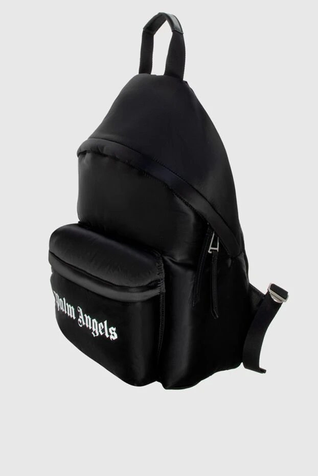 Palm Angels black nylon backpack with a 3d logo on the front pocket 173157 - photo 3