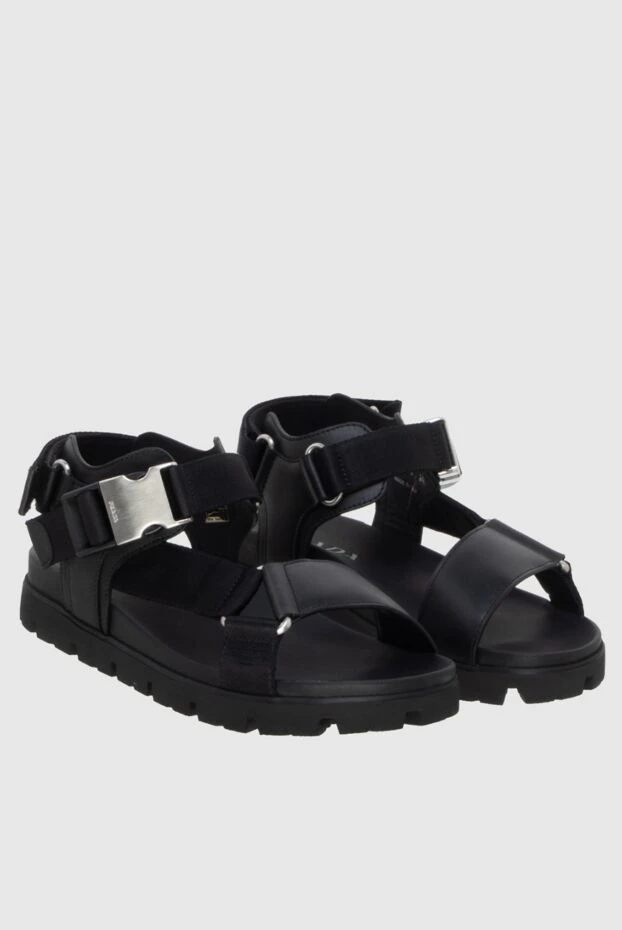 Prada сандалии с перекрёстными кожаными ремнями и металлической пряжкой
 173161 - фото 3