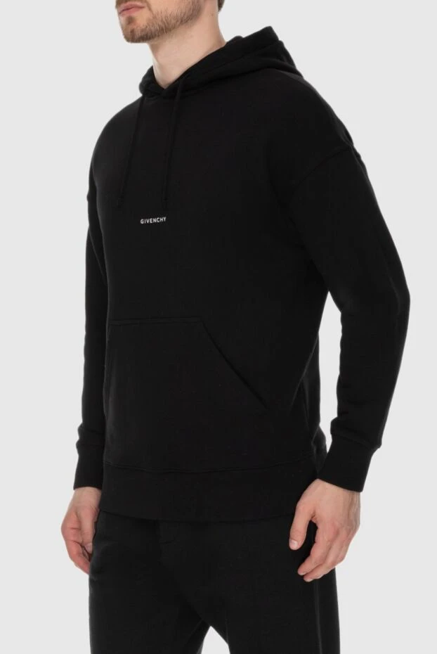 Givenchy man men's cotton hoodie black купить с ценами и фото 173176 - photo 2