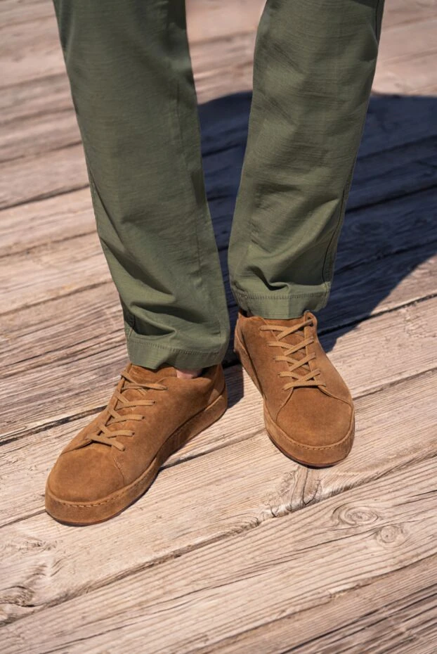 Loro Piana карамельные замшевые сникеры на прошитой подошве
173184 - фото 2