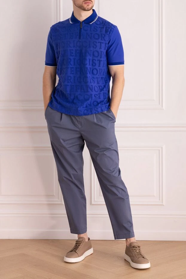 Jacob Cohen man men's blue trousers купить с ценами и фото 173221 - photo 2