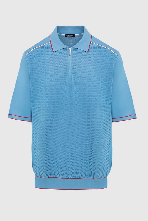 Stefano Ricci ерлерге арналған көк мақтадан жасалған поло 173231 - фото 1