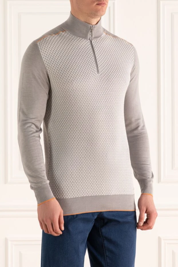 Stefano Ricci мақта, жібек және зығыр тройер сұр ерлер 173271 - фото 3