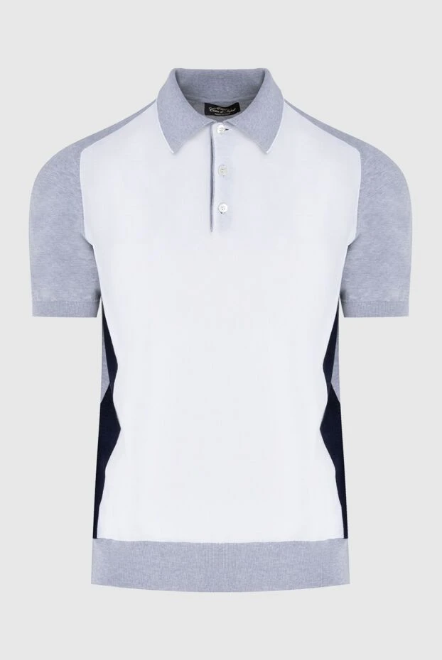 Cesare di Napoli man cotton and silk polo white for men купить с ценами и фото 173281 - photo 1