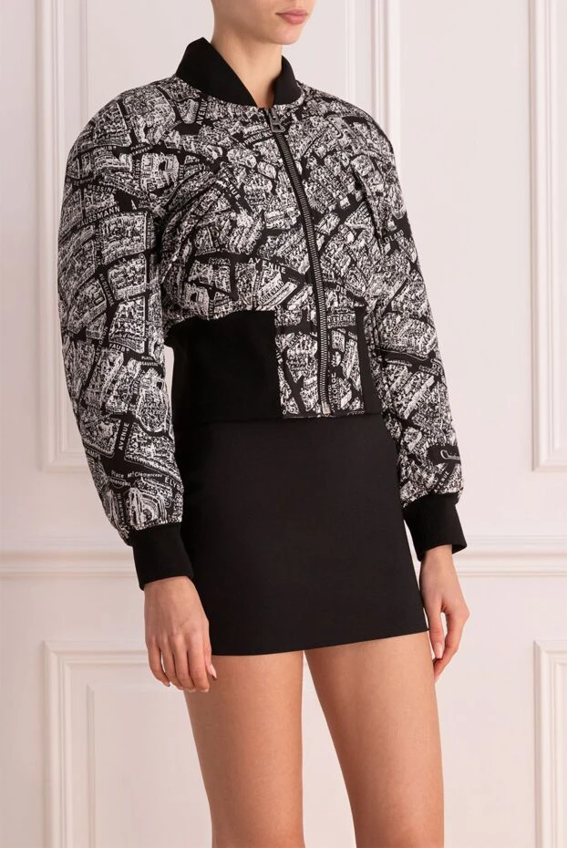 Dior куртка-бомбер черно-белая женская 173335 - фото 3