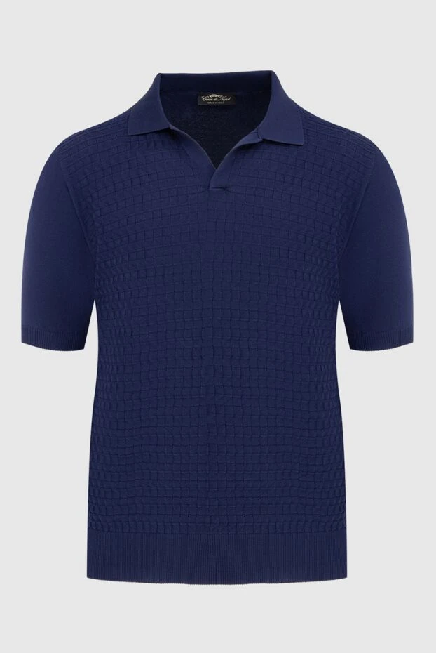 Cesare di Napoli man cotton polo blue for men купить с ценами и фото 173364 - photo 1