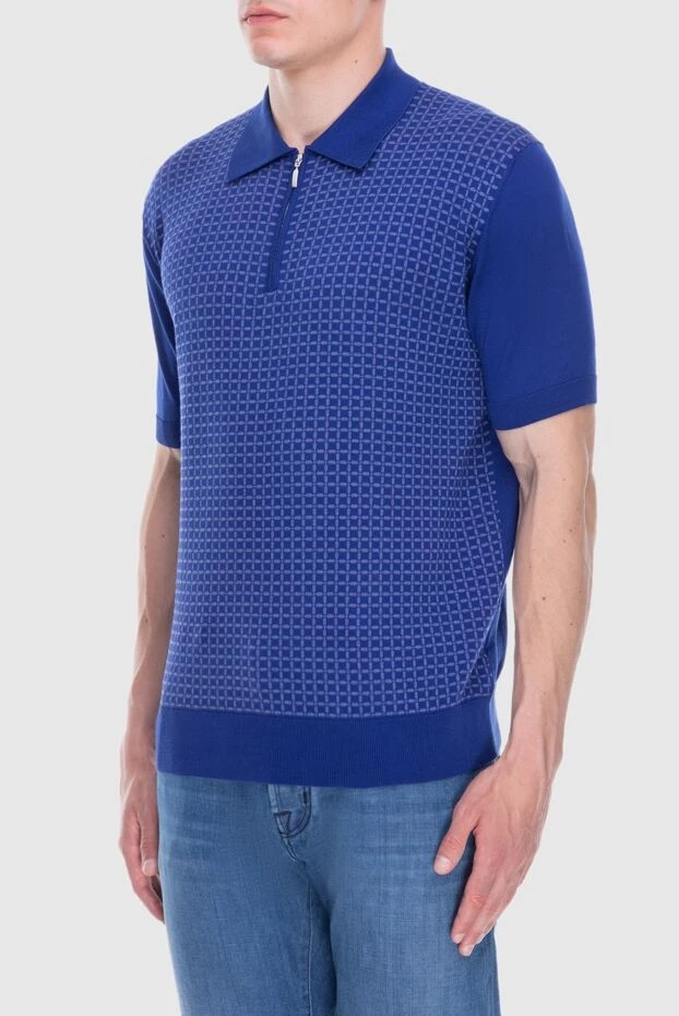 Cesare di Napoli man cotton polo for men blue 176914 - photo 3