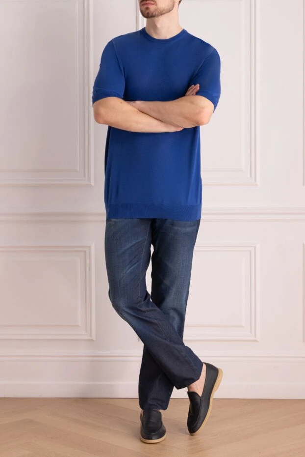 Brunello Cucinelli dark blue men's jeans with a soft wash
173431 - photo 2