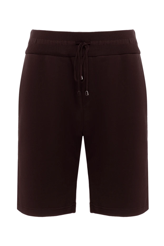 Cesare di Napoli man cotton shorts for men, brown купить с ценами и фото 173433 - photo 1