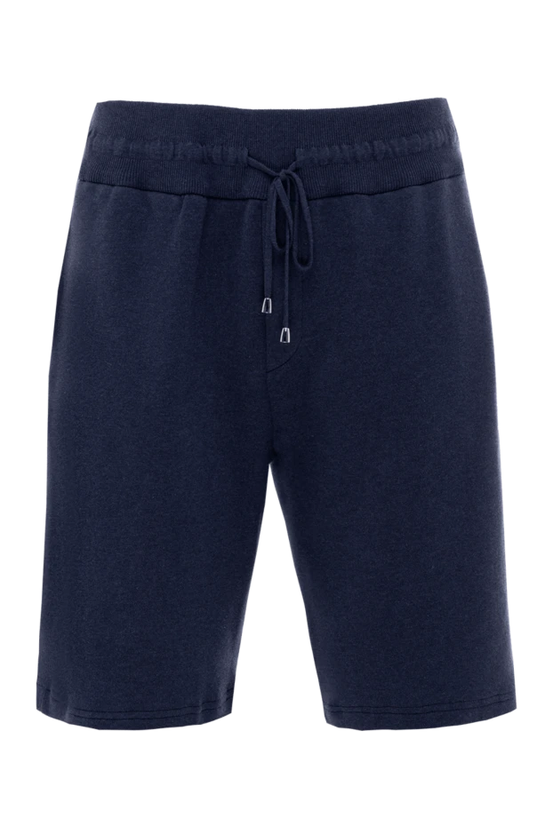 Cesare di Napoli man cotton shorts for men, blue купить с ценами и фото 173435 - photo 1