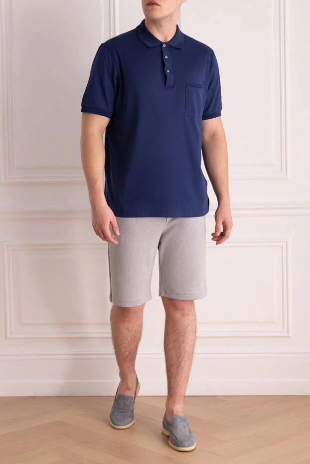 Cesare di Napoli man cotton shorts for men, gray купить с ценами и фото 173437 - photo 2