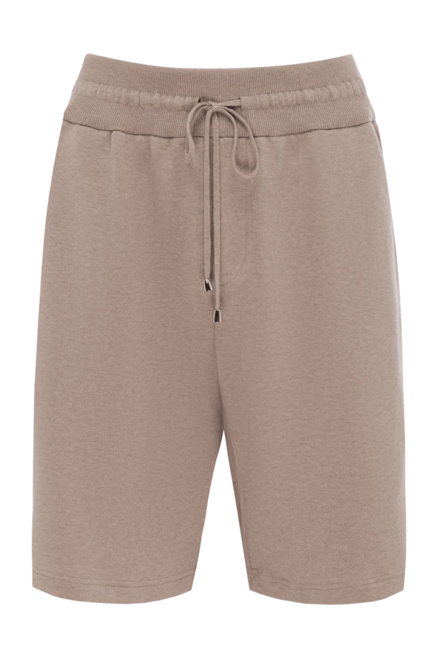 Cesare di Napoli man cotton shorts for men, beige купить с ценами и фото 173441 - photo 1