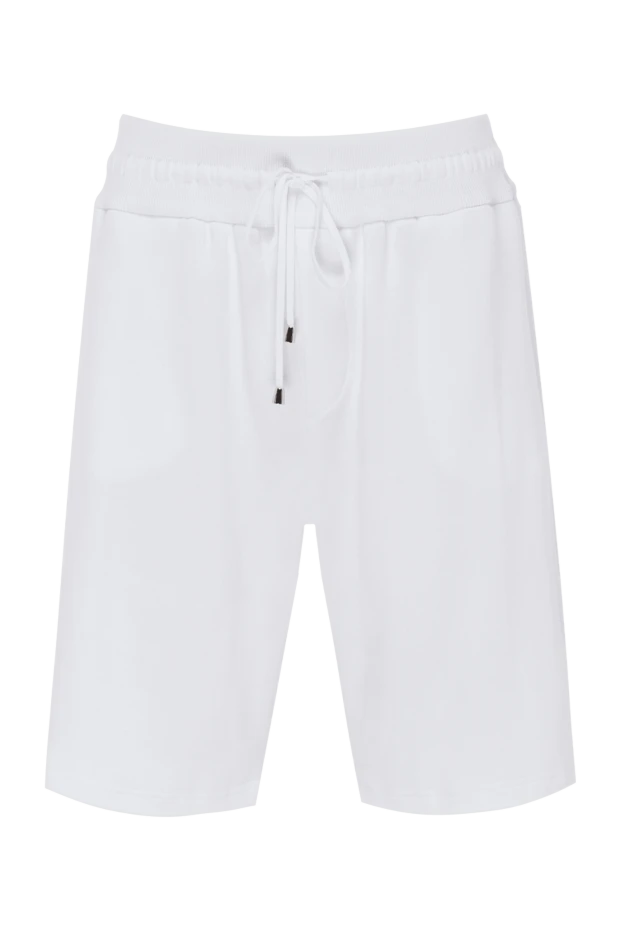 Cesare di Napoli man men's white cotton shorts купить с ценами и фото 173445 - photo 1