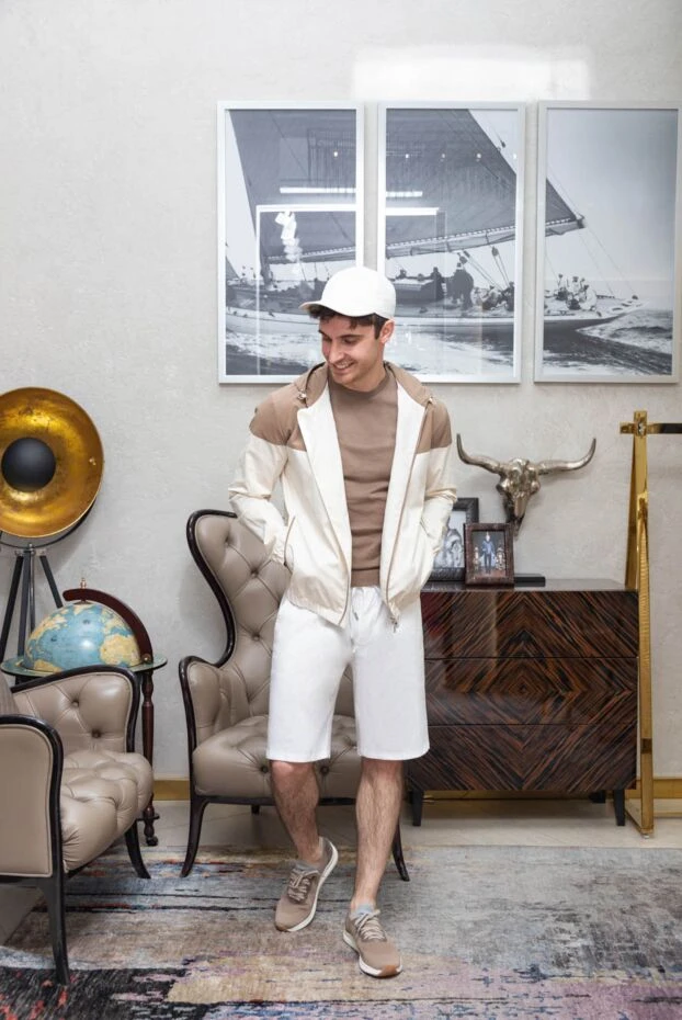 Cesare di Napoli men's comfortable white cotton knit shorts
173445 - photo 2