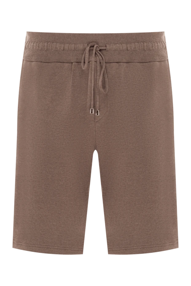 Cesare di Napoli man cotton shorts for men, brown купить с ценами и фото 173460 - photo 1