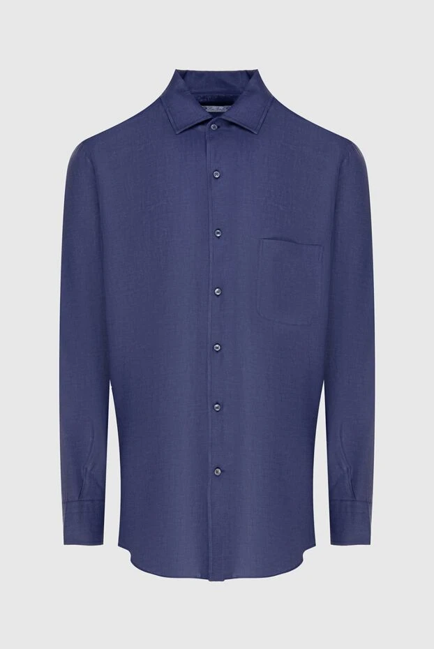 Loro Piana man violet cotton shirt for men купить с ценами и фото 173468 - photo 1