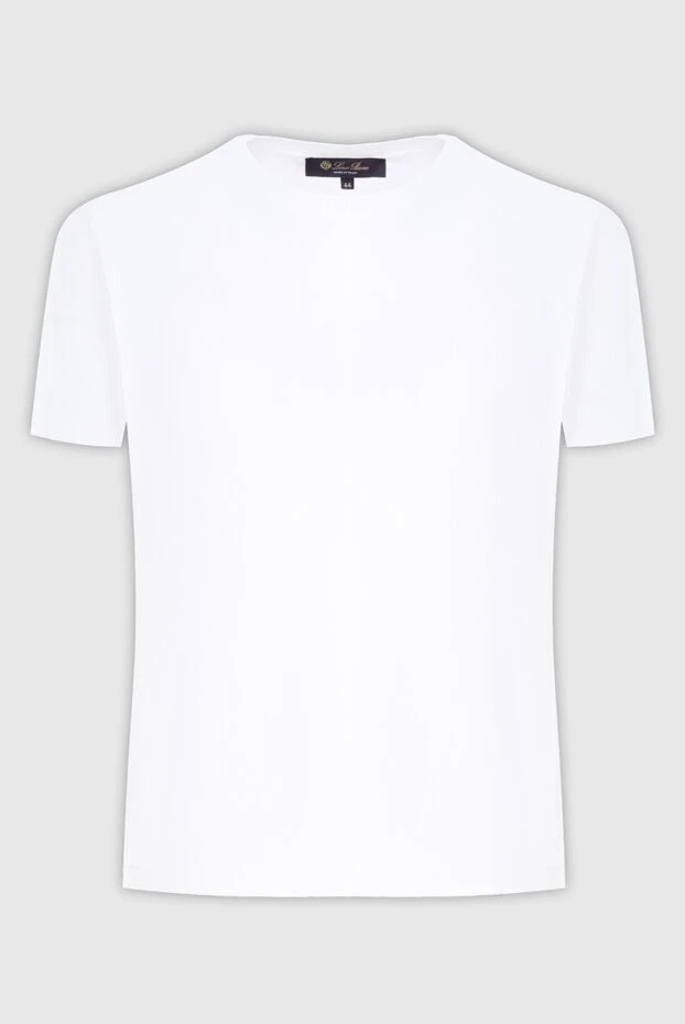 Loro Piana man white men's cotton t-shirt купить с ценами и фото 173471 - photo 1