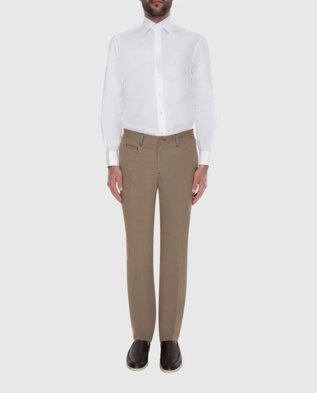 Stefano Ricci джинсы мужские коричневые с темно-синим лого 173502 - фото 2