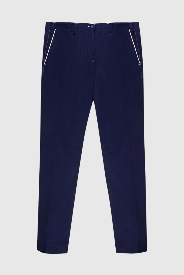 Ерлерге арналған көк түсті мақтадан жасалған ақ түсті кірістіру шалбар - фото 1