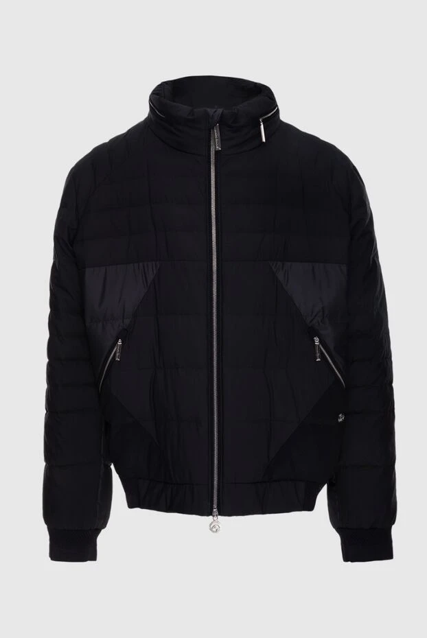 Куртка мужская черная стеганая на застежке - фото 1