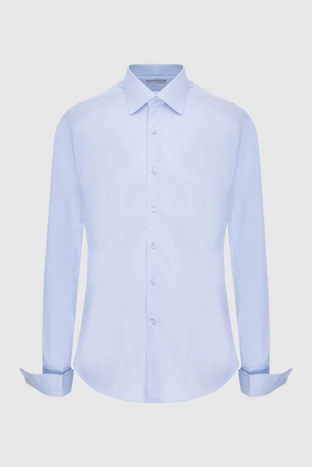 Мужская голубая классическая рубашка из высококачественного хлопка - фото 1