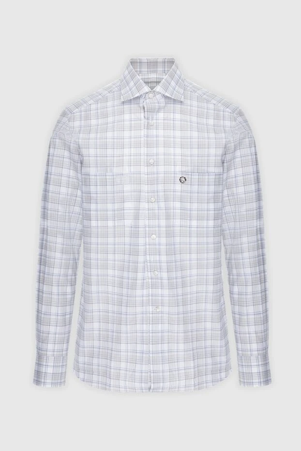 Ерлерге арналған ақ түсті мақтадан жасалған көйлек - фото 1