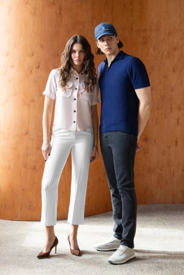 Brunello Cucinelli кроссовки из замши бежевые мужские 173536 - фото 2