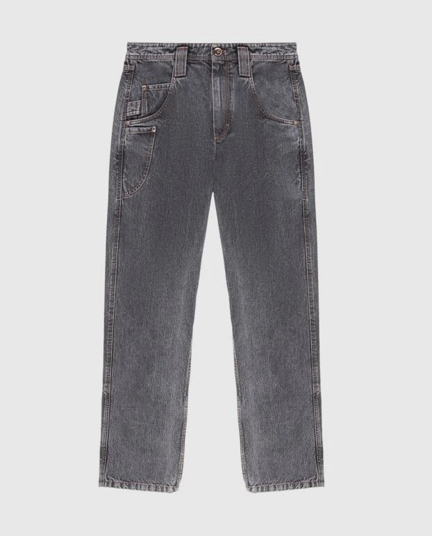 Women's gray cotton denim jeans - photo 1