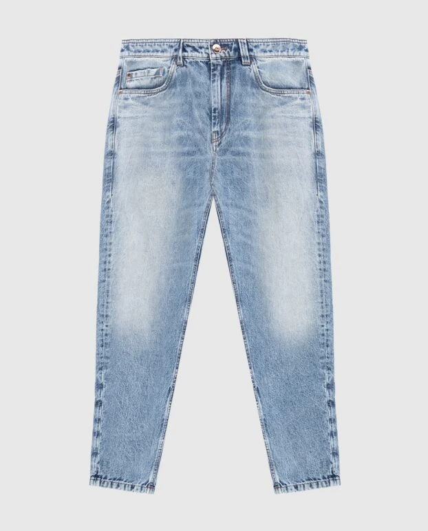 Ашық көк әйелдердің қайнатылған джинсы шалбары - фото 1