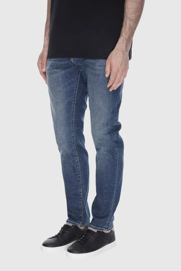 Dolce & Gabbana джинсы мужские синие с лого на заднем кармане 173562 - фото 3