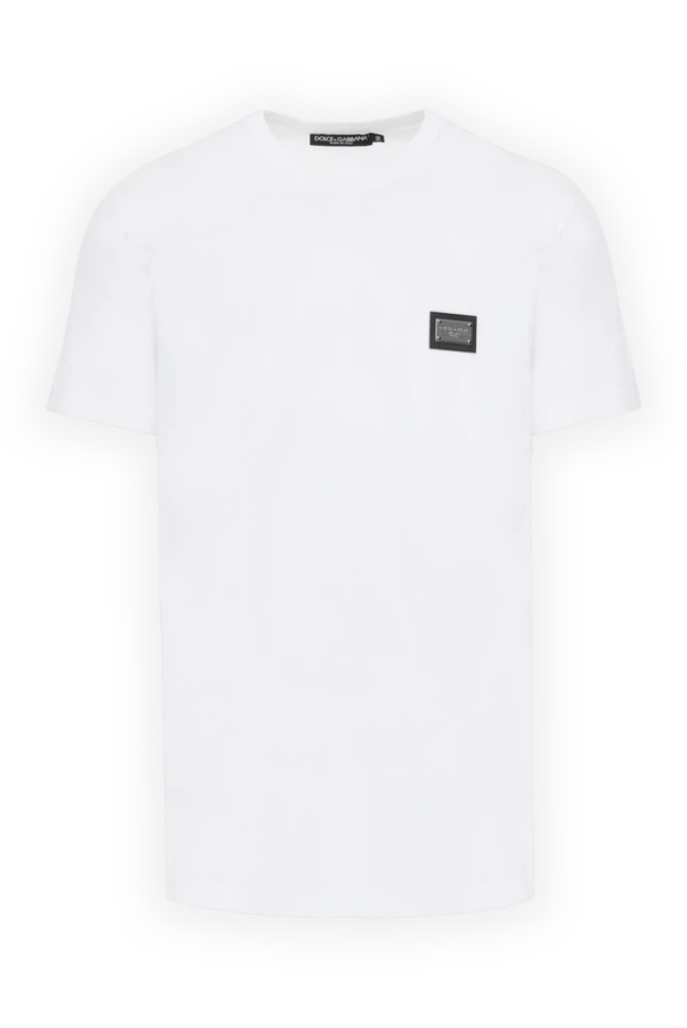 Dolce & Gabbana man white cotton t-shirt for men купить с ценами и фото 173565 - photo 1