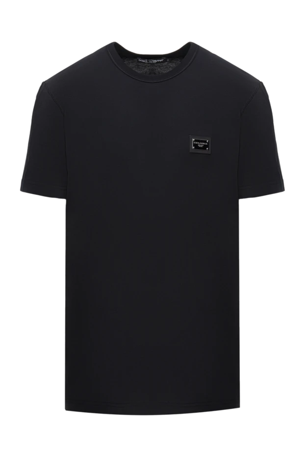 Dolce & Gabbana man black cotton t-shirt for men купить с ценами и фото 173566 - photo 1