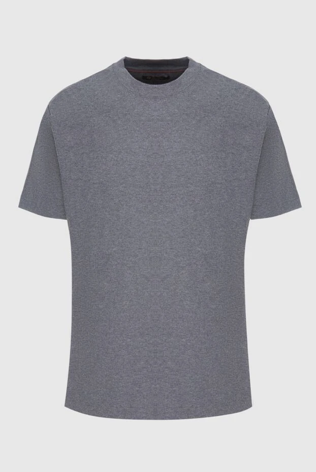 Loro Piana man gray cotton t-shirt for men купить с ценами и фото 173576 - photo 1