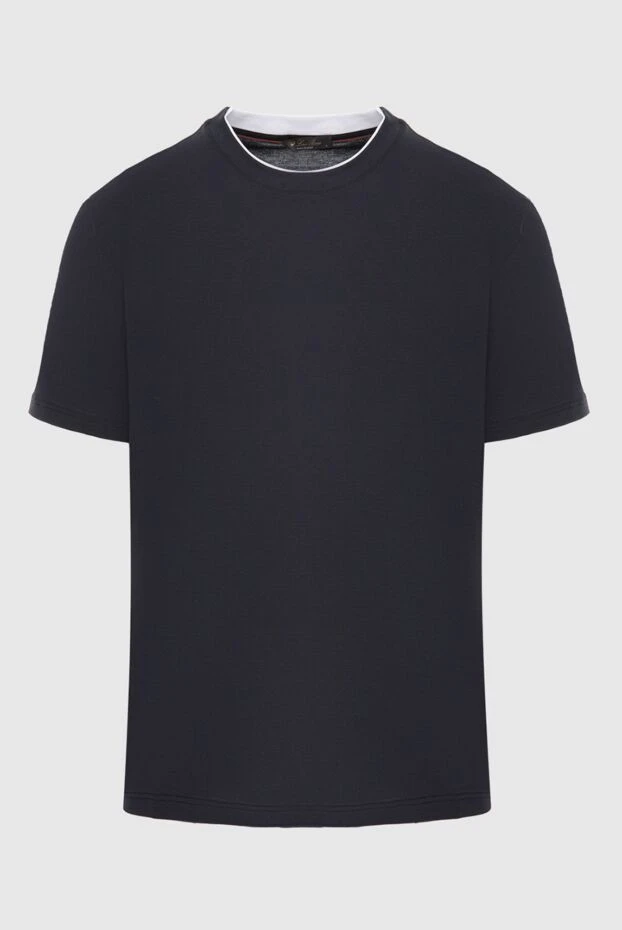 Loro Piana man black cotton t-shirt for men купить с ценами и фото 173578 - photo 1