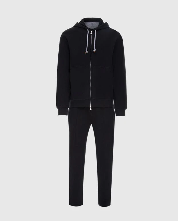Brunello Cucinelli sports suit for men made of cotton and polyamide black 173582 - photo 1