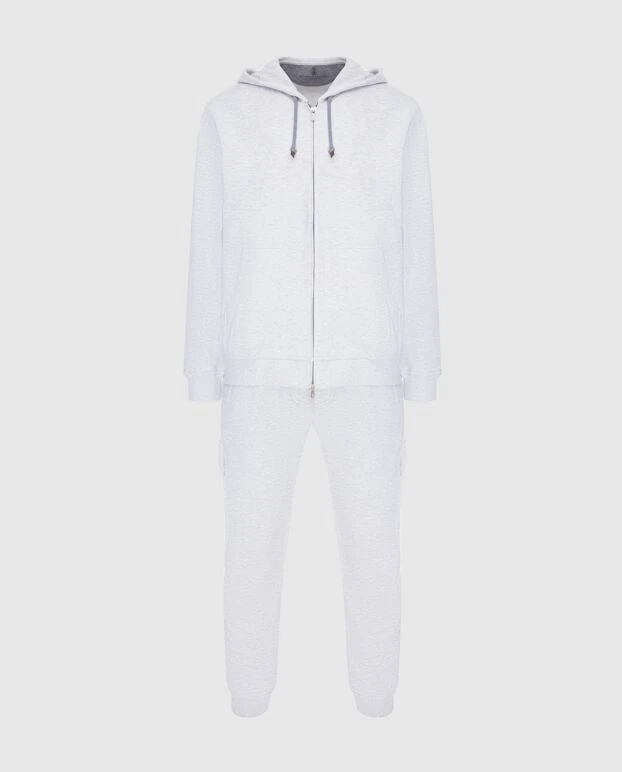Светло-серый спортивный костюм с капюшоном и карманами
- фото 1