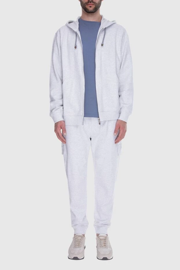 Brunello Cucinelli светло-серый спортивный костюм с капюшоном и карманами
173583 - фото 2