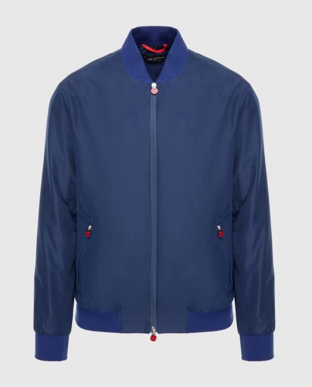 Kiton man blue polyester jacket for men 173594 - photo 1