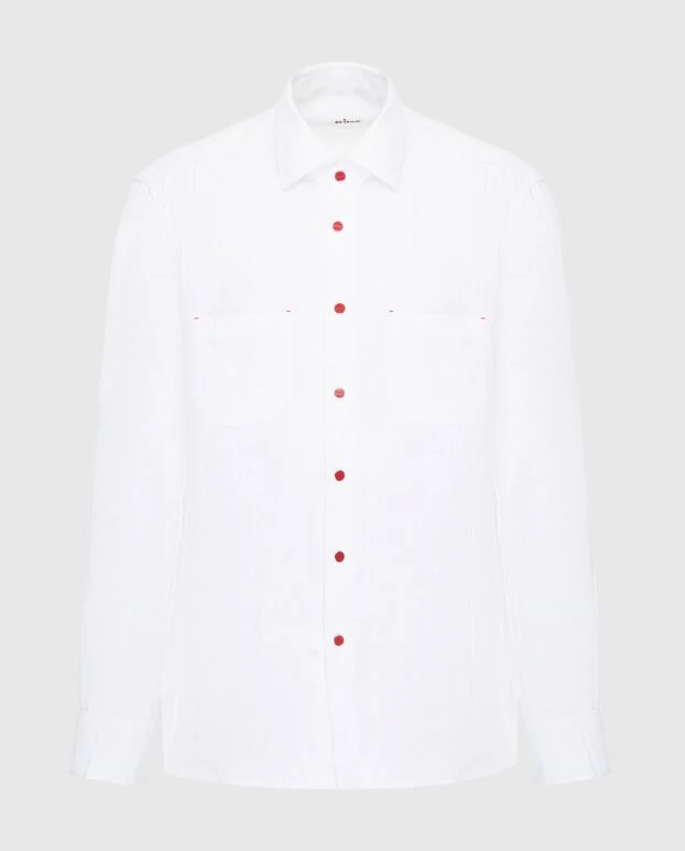 Kiton man white cotton shirt for men 173602 - photo 1